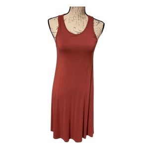 A New Day Scoopneck Tank-Top Midi Dress Mauve Pink Orange Women's Size XS